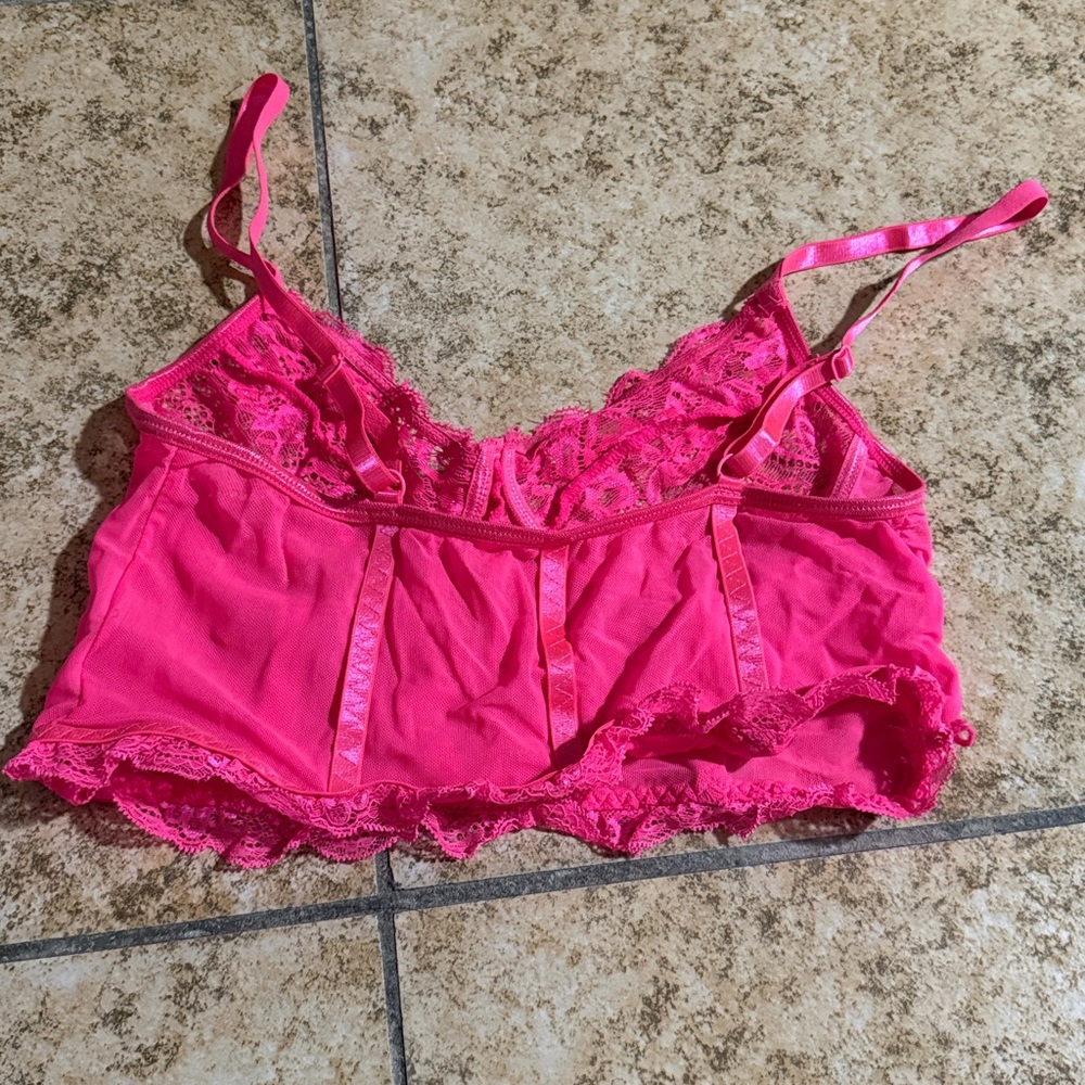 SHEIN Lace Bralette in Vibrant Pink - Picture 3 of 3